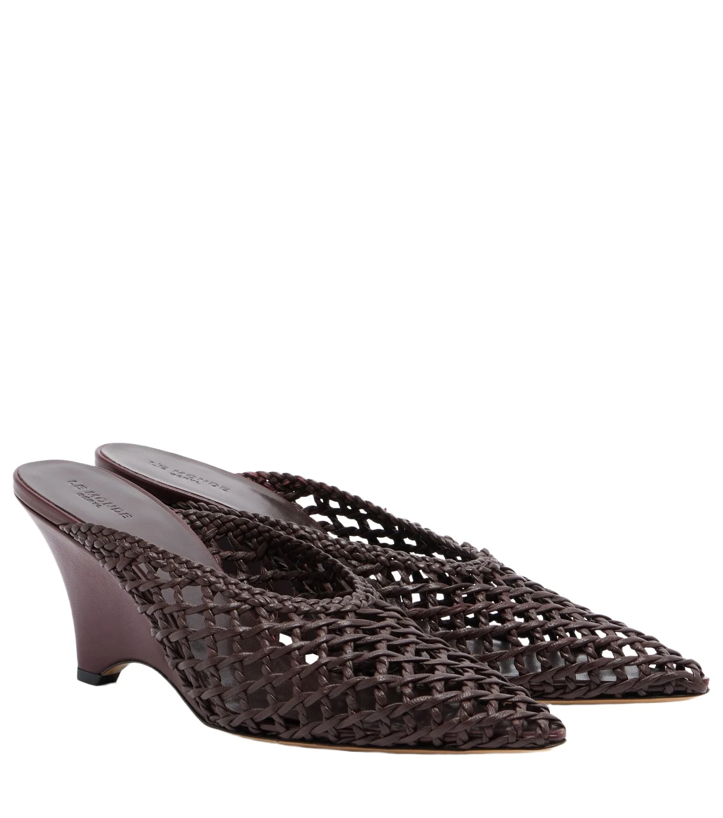 Le Monde Béryl Le Monde Béryl Victoria leather wedge mules