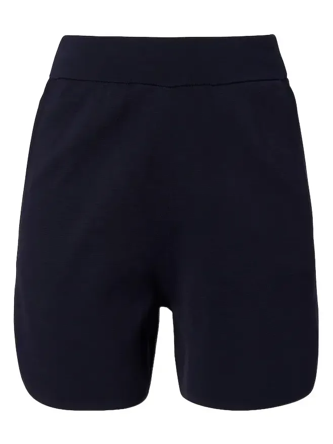 Knitted crêpe shorts