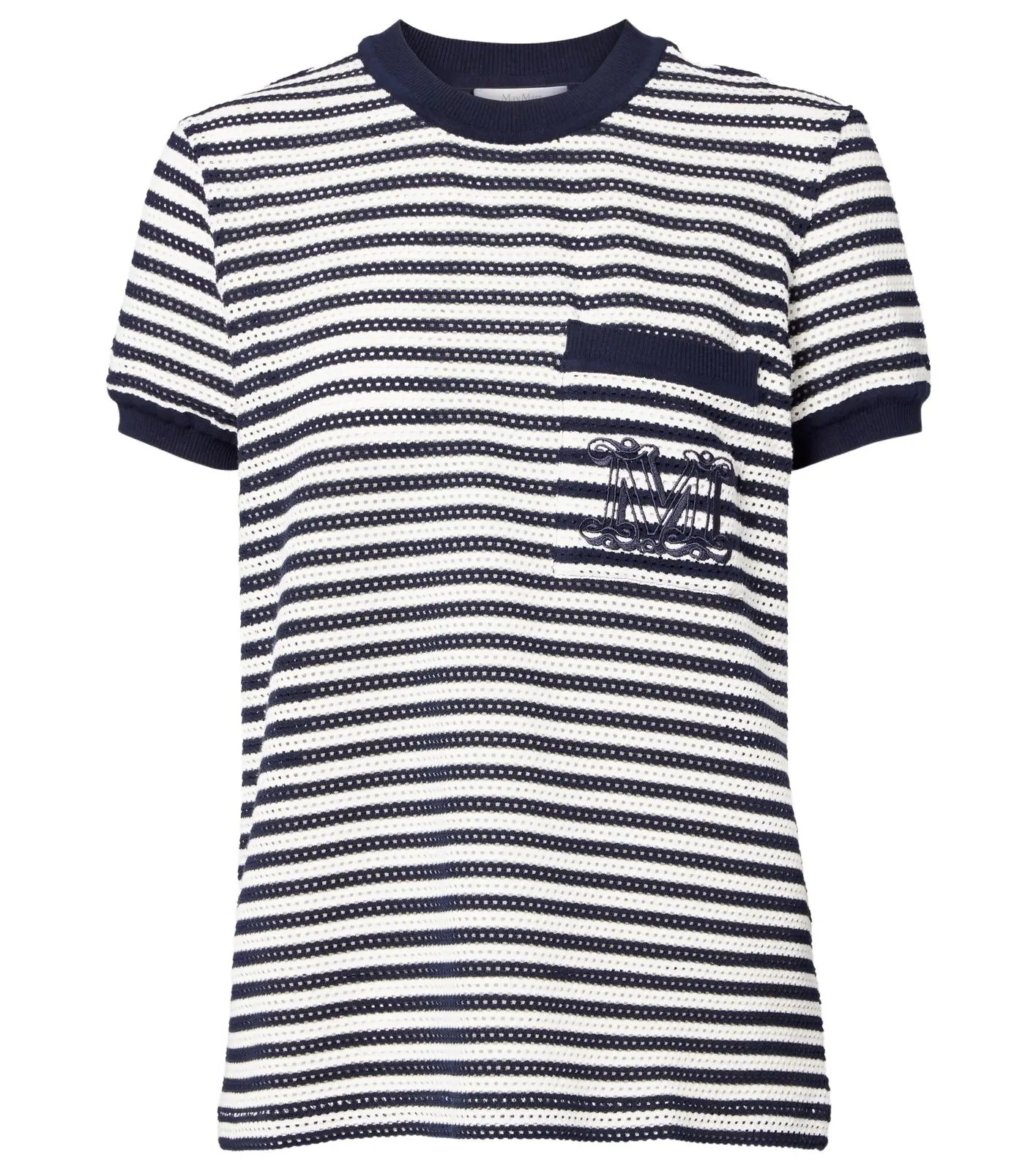 Striped cotton-blend jersey T-shirt