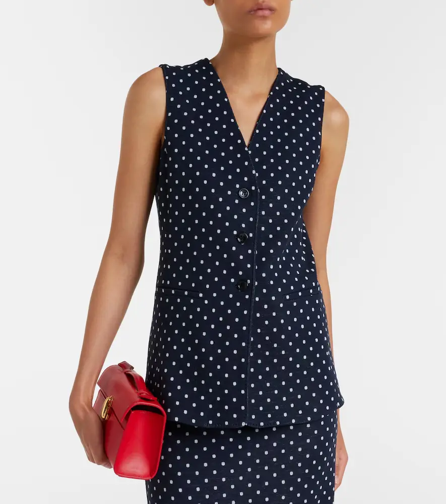 Max Mara Polka-dot jersey vest | Thumbnail 5 Max Mara Polka-dot jersey vest | Thumbnail 5