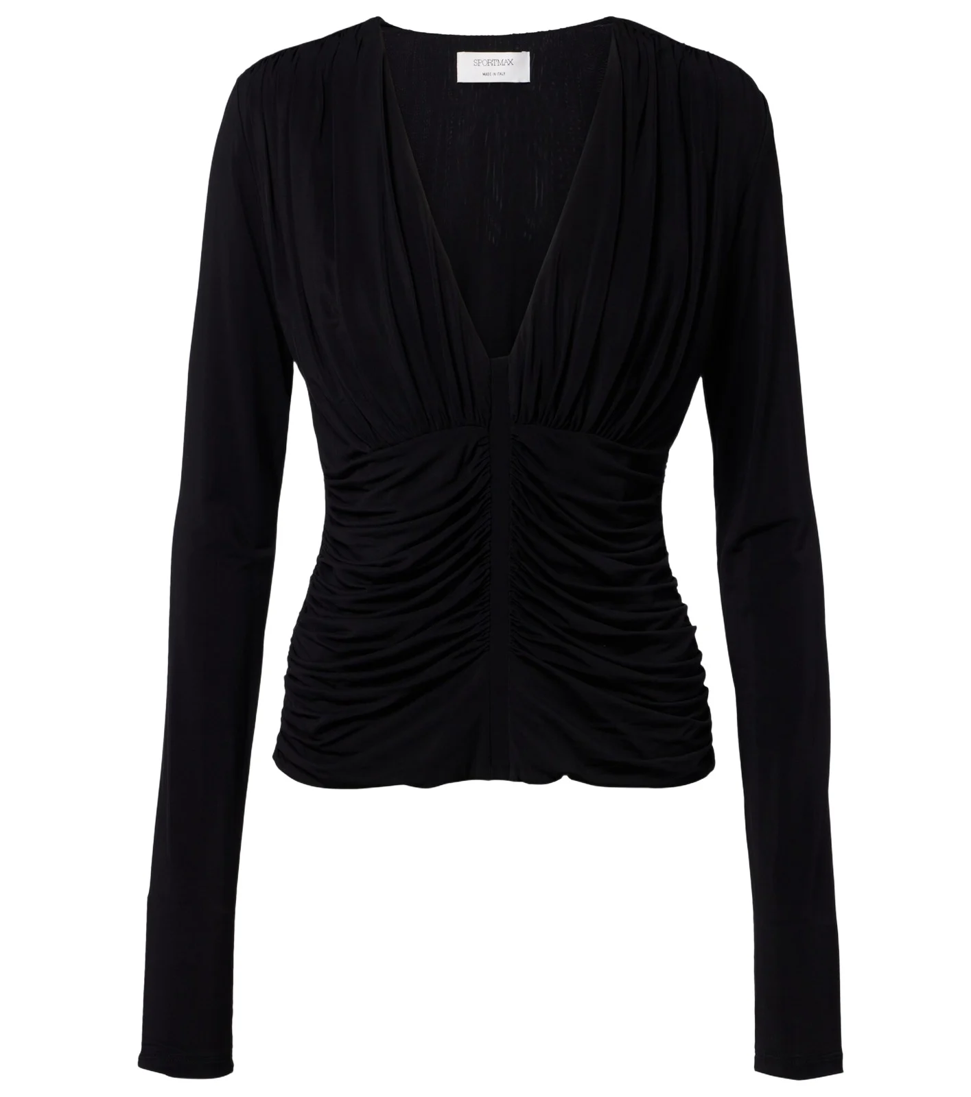 Sportmax Ruched crêpe top