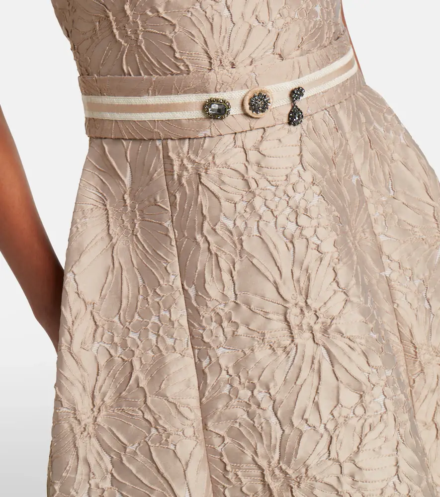 'S Max Mara 'S Max Mara Belted jacquard midi dress | Thumbnail 4 'S Max Mara 'S Max Mara Belted jacquard midi dress | Thumbnail 4