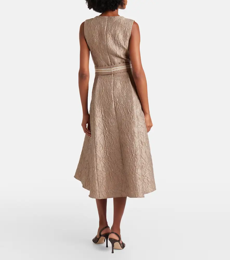 'S Max Mara 'S Max Mara Belted jacquard midi dress | Thumbnail 6 'S Max Mara 'S Max Mara Belted jacquard midi dress | Thumbnail 6