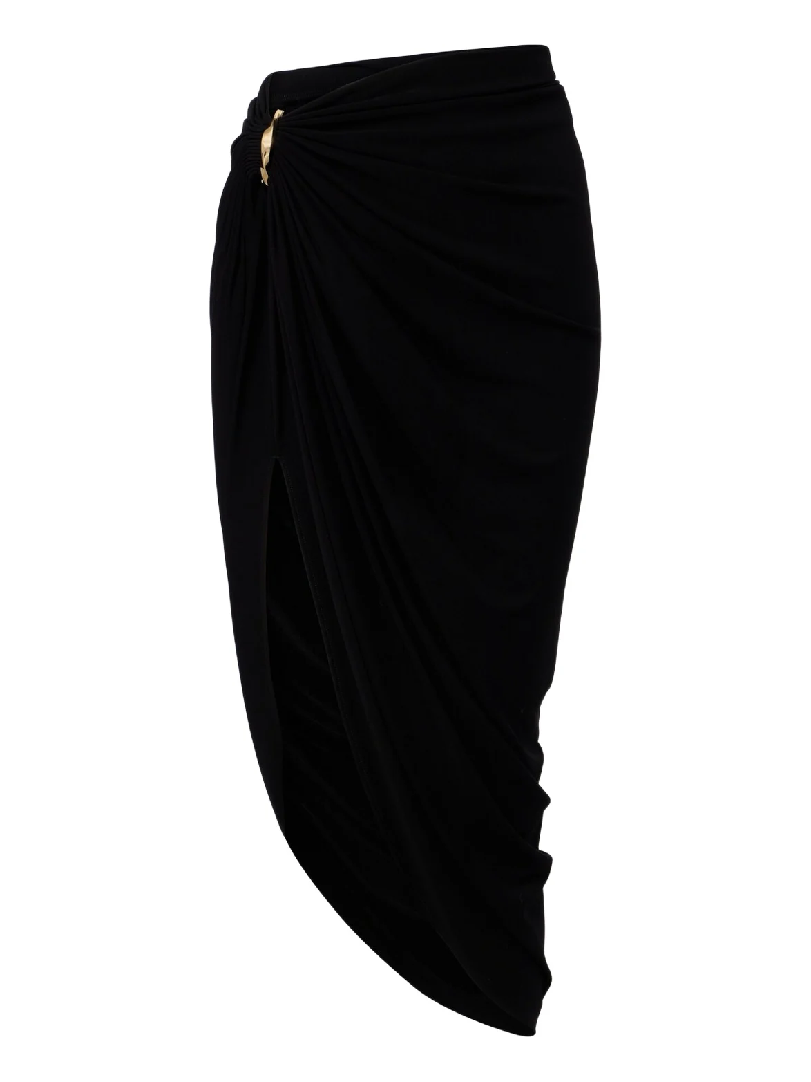 Draped asymmetric crêpe midi skirt Draped asymmetric crêpe midi skirt
