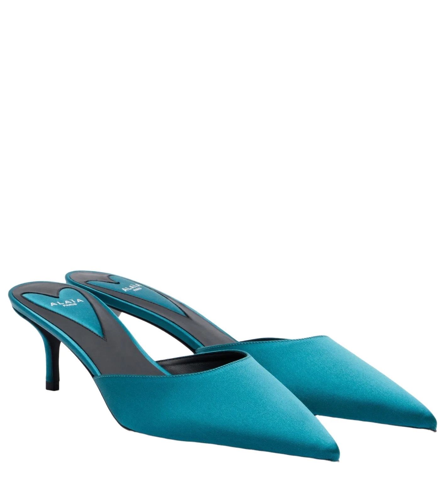 Le Coeur satin mules