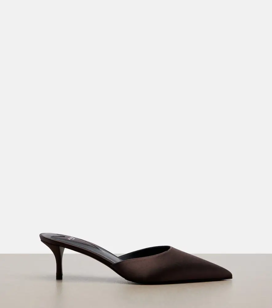 Alaïa Alaïa Le Coeur satin mules | Thumbnail 2