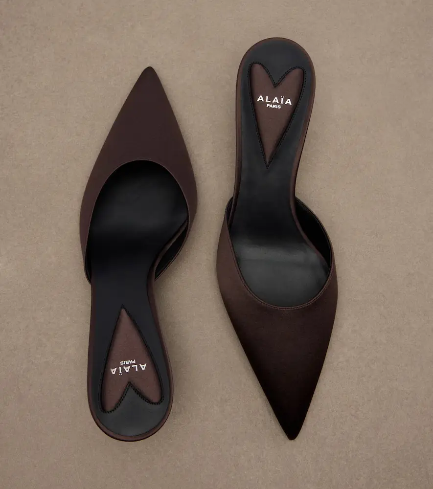 Alaïa Alaïa Le Coeur satin mules | Thumbnail 3