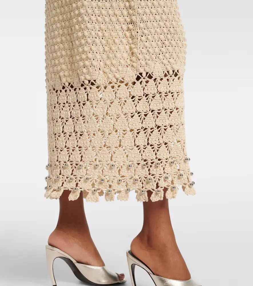 Rabanne Embellished crochet cotton midi dress | Thumbnail 5 Rabanne Embellished crochet cotton midi dress | Thumbnail 5