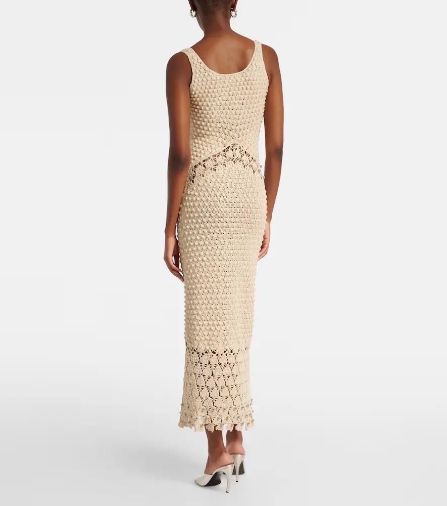 Rabanne Embellished crochet cotton midi dress | Thumbnail 7 Rabanne Embellished crochet cotton midi dress | Thumbnail 7