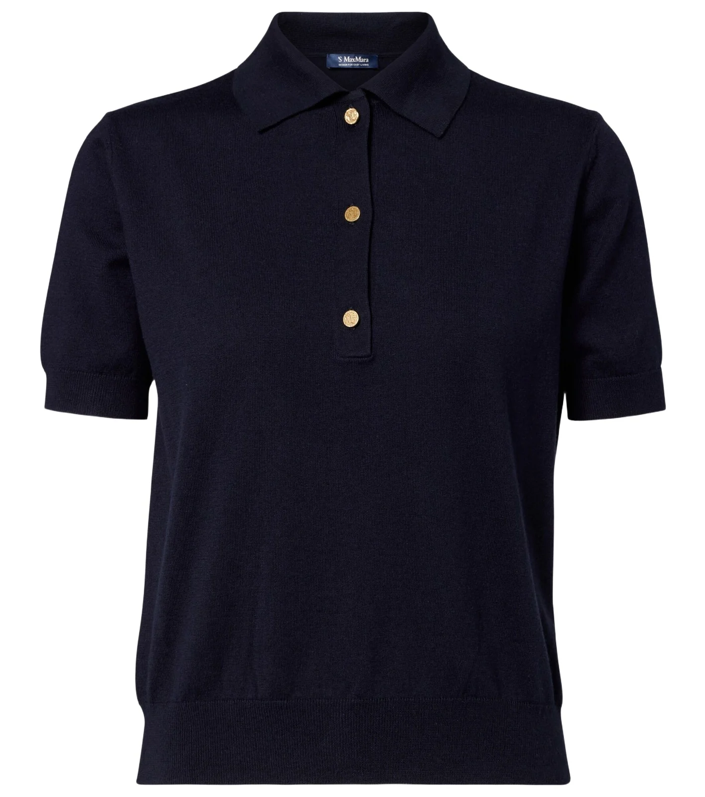 'S Max Mara Cotton, silk, and cashmere polo sweater 'S Max Mara Cotton, silk, and cashmere polo sweater