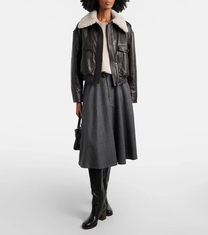 Brunello Cucinelli Virgin wool midi skirt | Thumbnail 2 Brunello Cucinelli Virgin wool midi skirt | Thumbnail 2