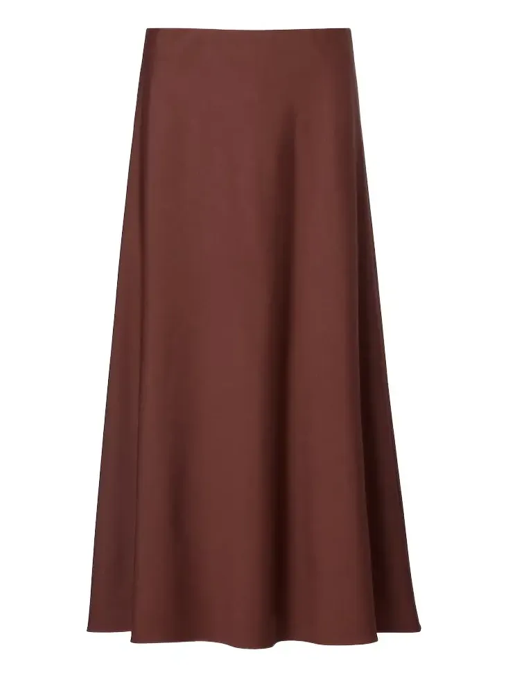Wool-blend midi skirt