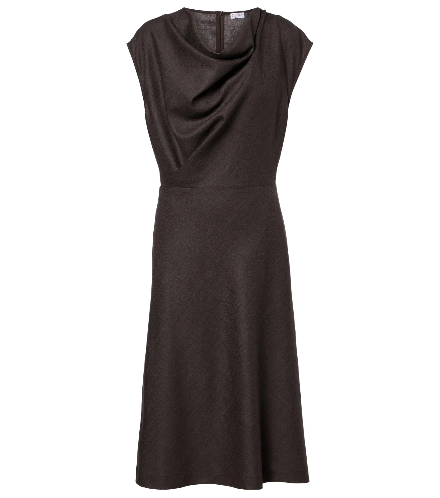 Draped wool-blend midi dress Draped wool-blend midi dress
