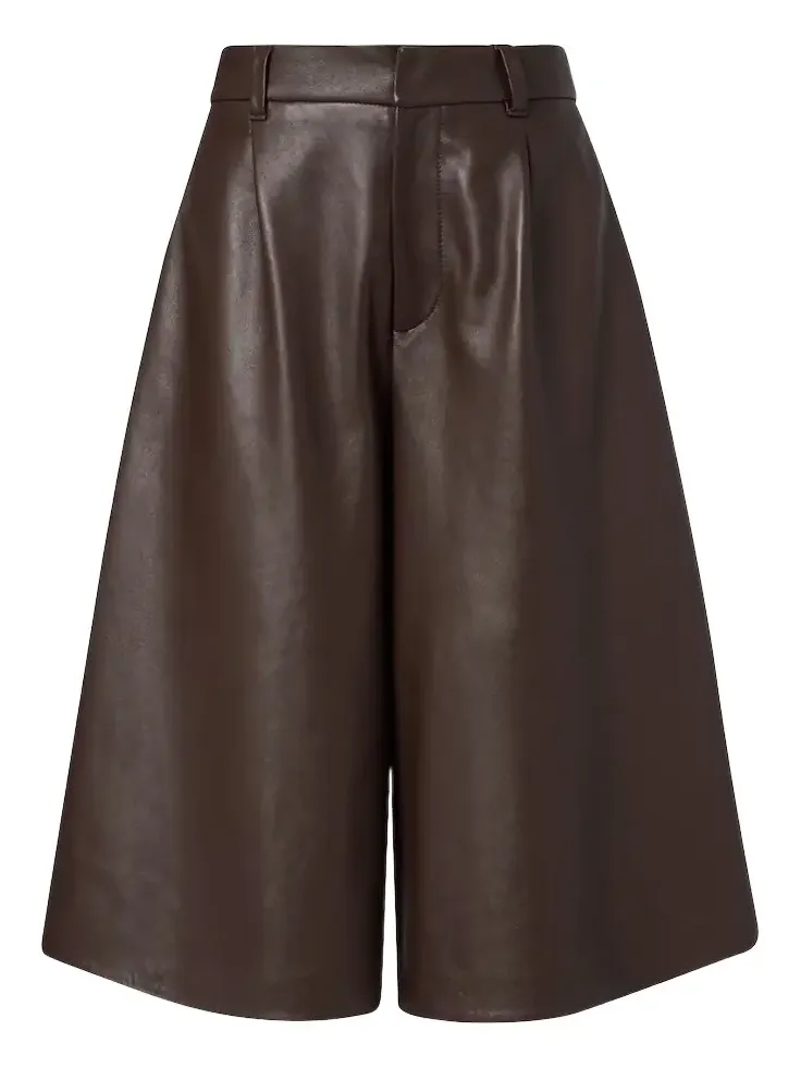 Leather Bermuda shorts