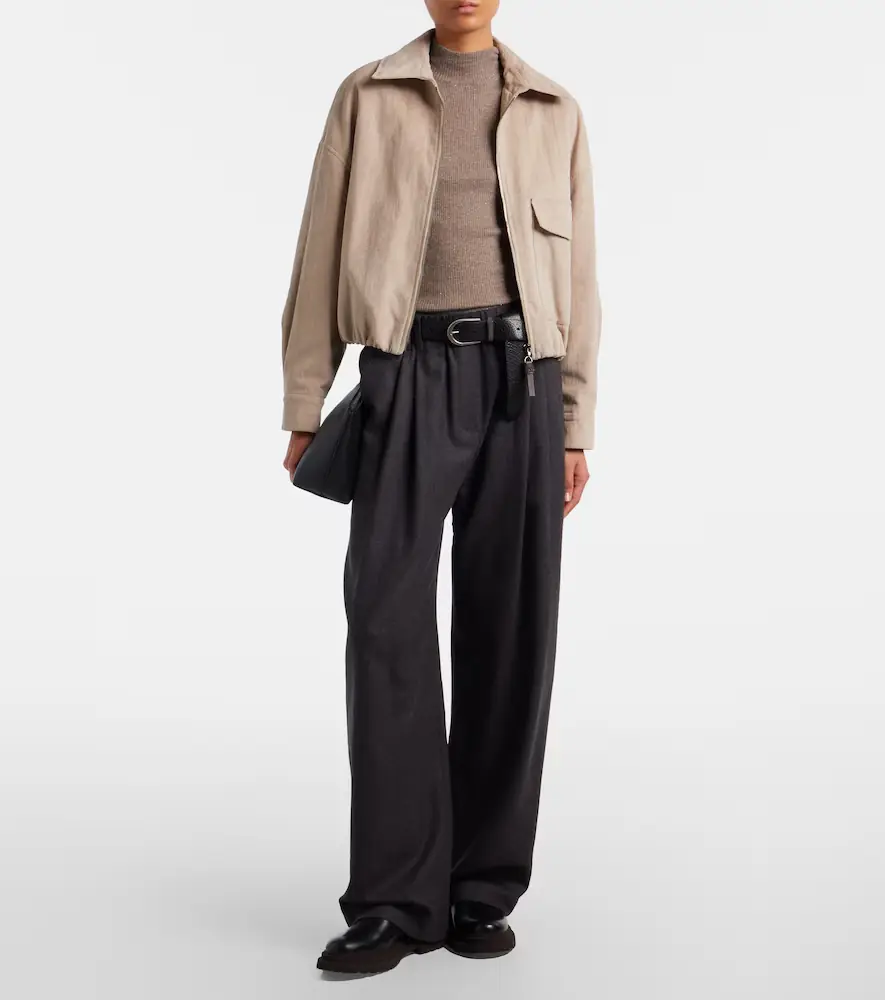Brunello Cucinelli Monili virgin wool wide-leg pants | Thumbnail 3