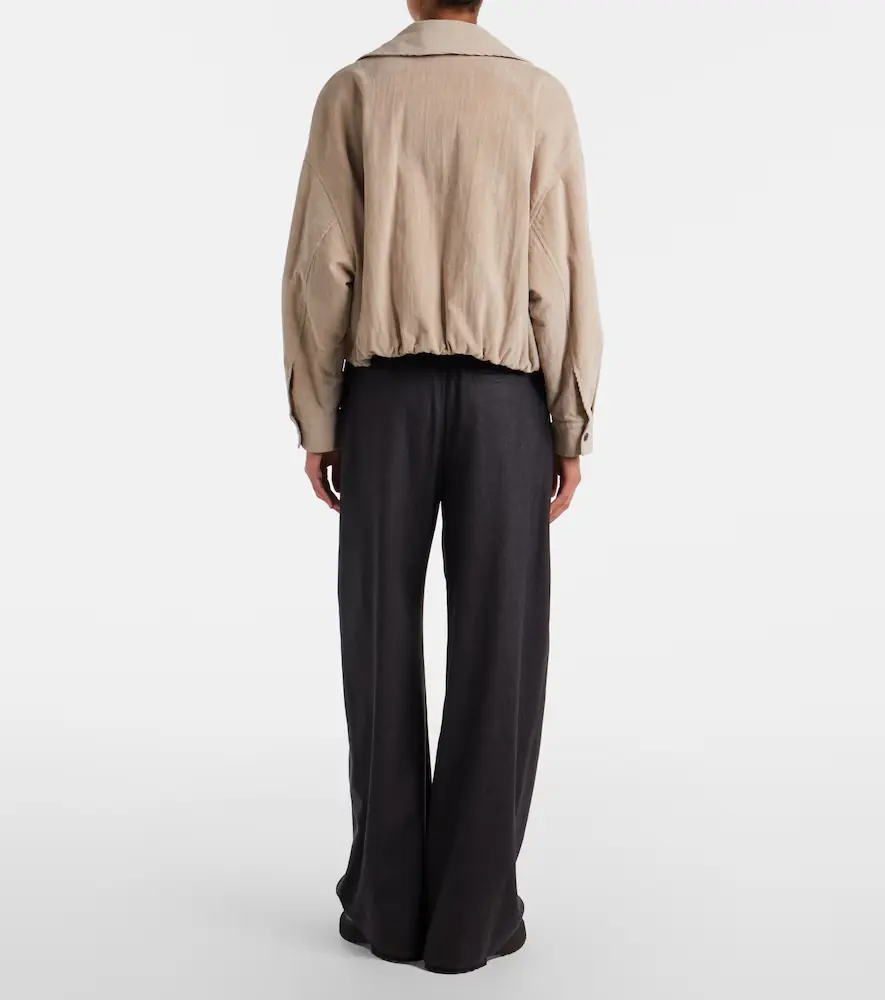 Brunello Cucinelli Monili virgin wool wide-leg pants | Thumbnail 4