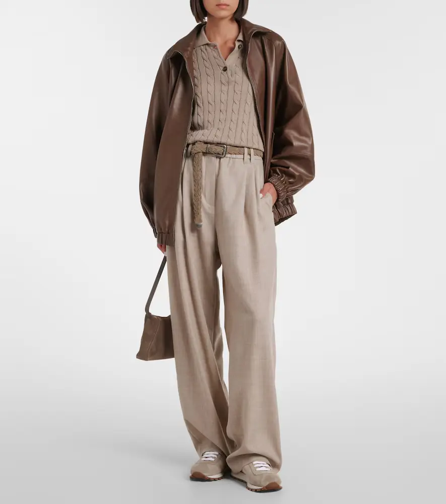 Brunello Cucinelli Monili virgin wool wide-leg pants | Thumbnail 2
