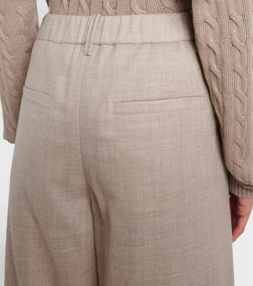 Brunello Cucinelli Monili virgin wool wide-leg pants | Thumbnail 4