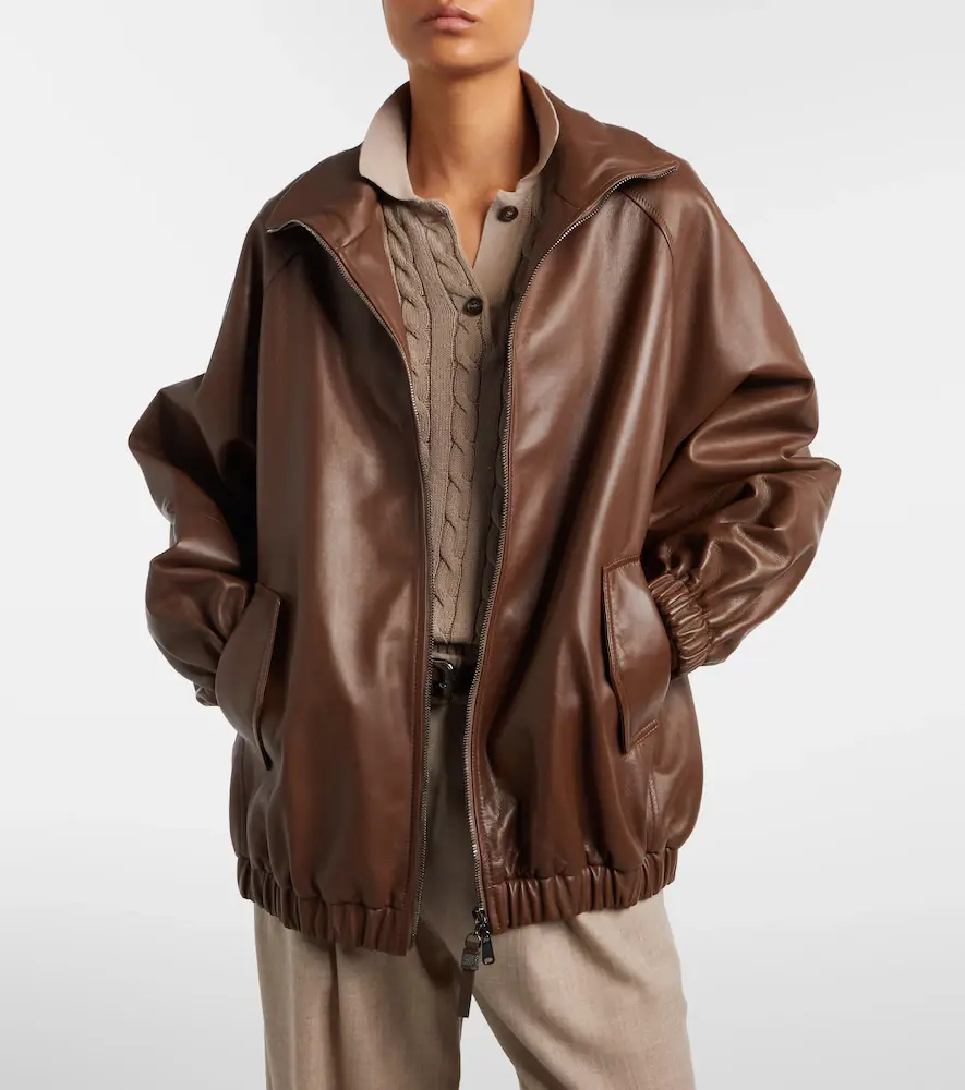 Brunello Cucinelli Monili leather jacket | Thumbnail 4