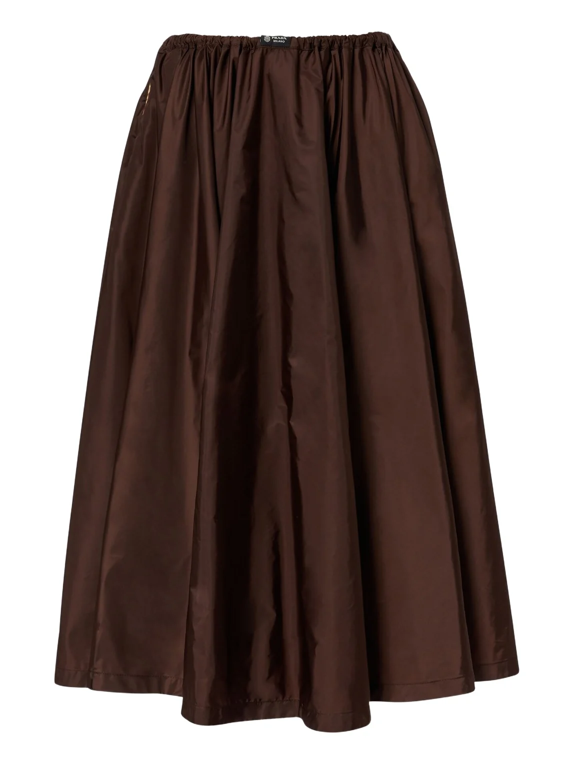Prada Re-Nylon gathered midi skirt