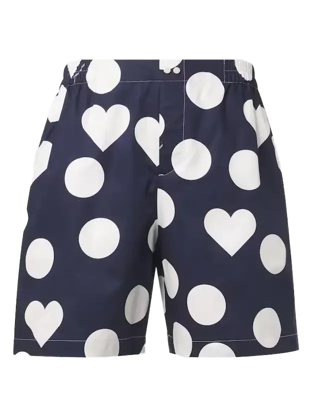 Jacquemus Caleçon polka-dot cotton poplin shorts