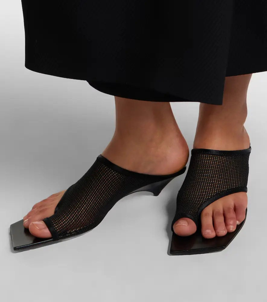 CHRISTEN Edge Stretch leather-trimmed mesh mules | Thumbnail 6 CHRISTEN Edge Stretch leather-trimmed mesh mules | Thumbnail 6
