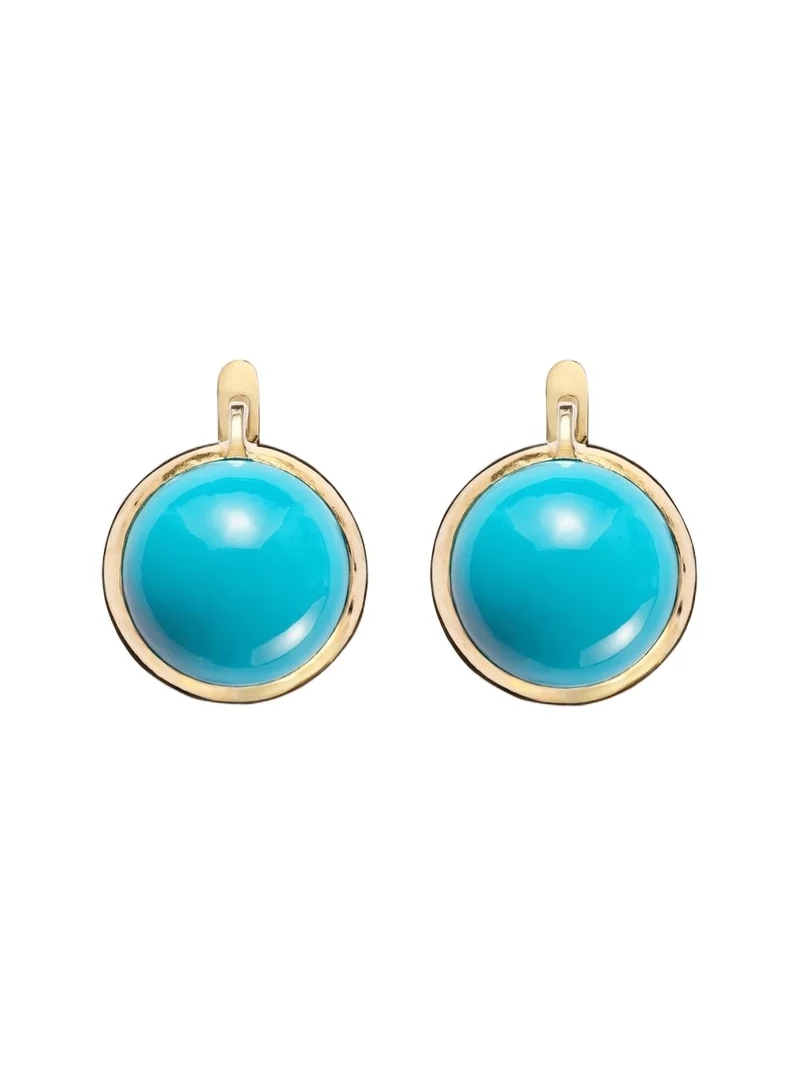 Blue Eye 14kt gold earrings with turquoise
