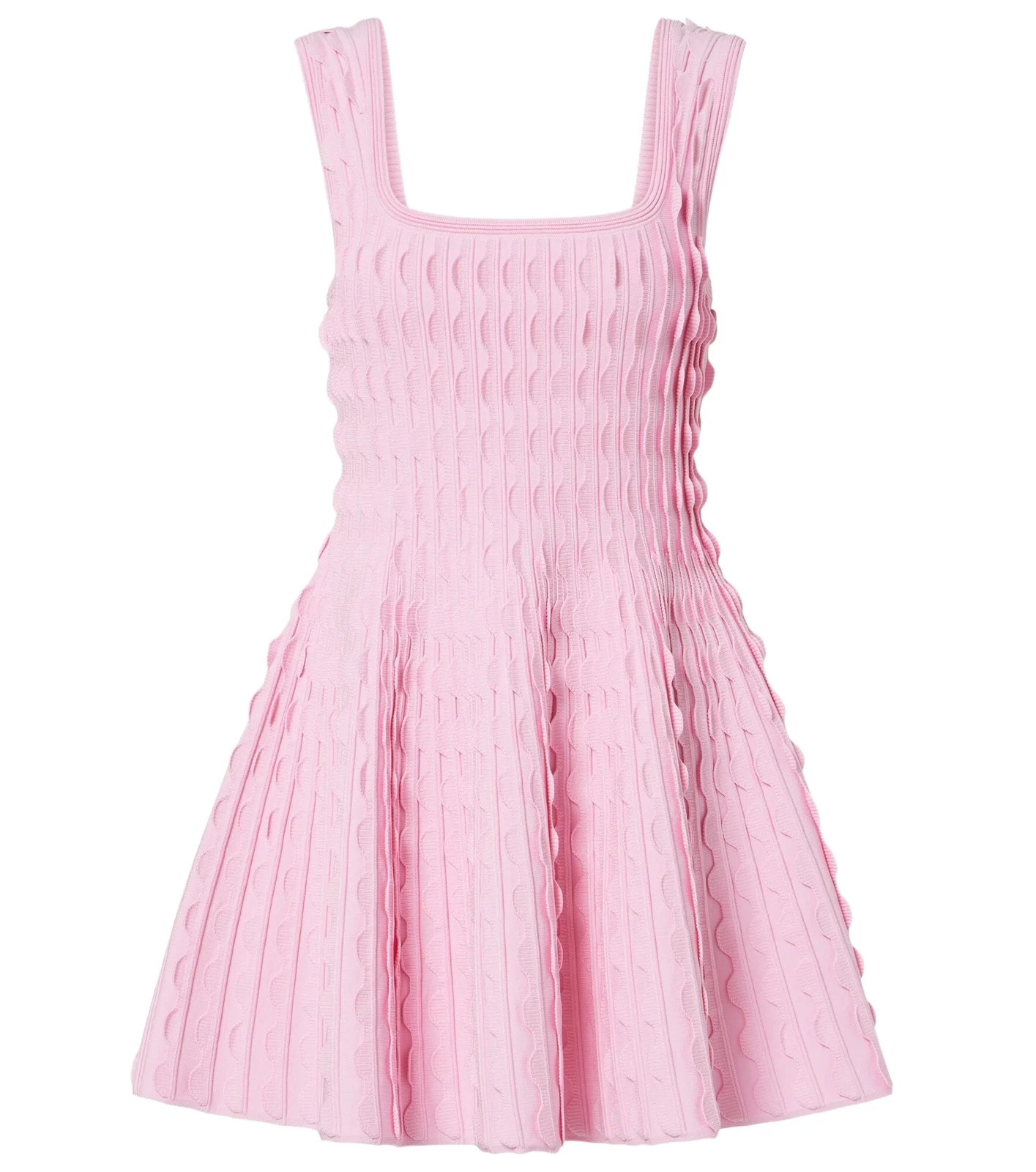 Vanna knitted scalloped minidress