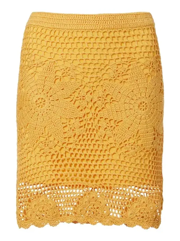 Agnes floral crochet cotton miniskirt Agnes floral crochet cotton miniskirt