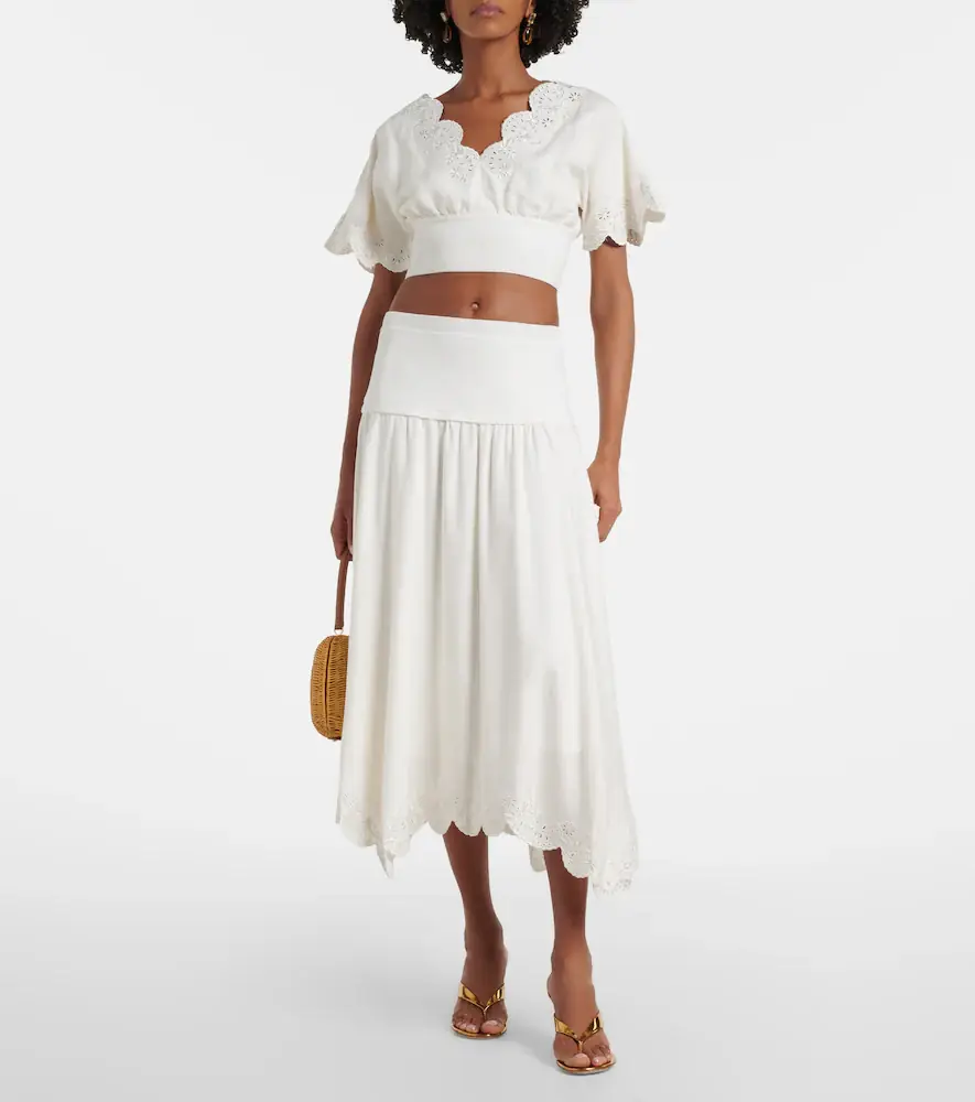 Simkhai Haven linen-blend midi skirt | Thumbnail 2 Simkhai Haven linen-blend midi skirt | Thumbnail 2