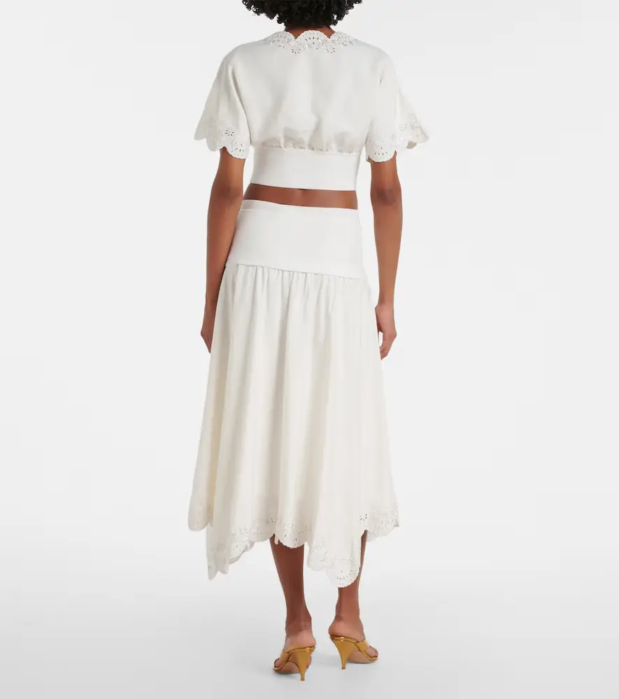 Simkhai Haven linen-blend midi skirt | Thumbnail 3 Simkhai Haven linen-blend midi skirt | Thumbnail 3