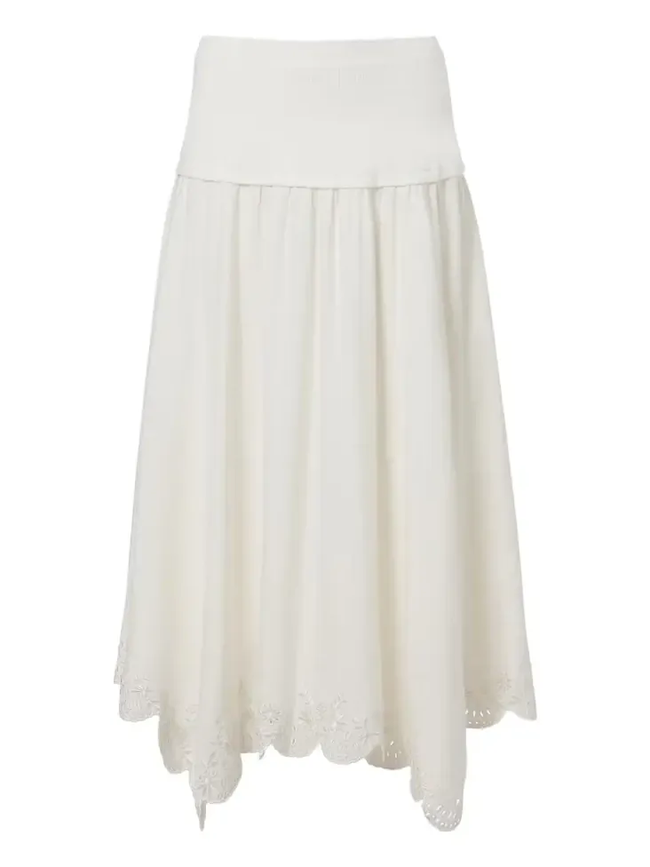 Haven linen-blend midi skirt Haven linen-blend midi skirt