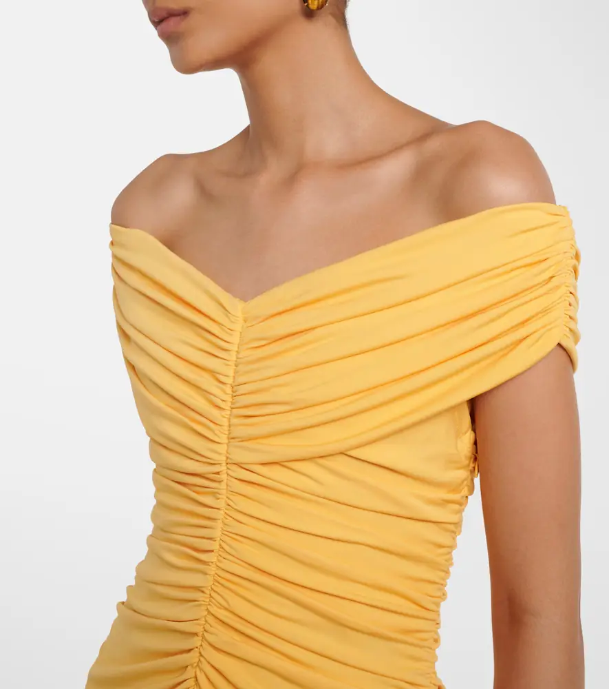 Simkhai Sheyda ruched jersey midi dress | Thumbnail 3 Simkhai Sheyda ruched jersey midi dress | Thumbnail 3