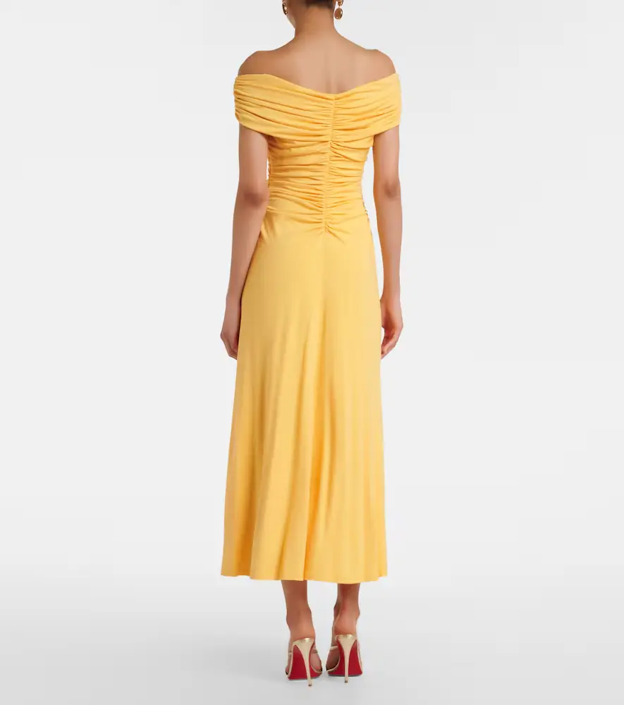 Simkhai Sheyda ruched jersey midi dress | Thumbnail 5 Simkhai Sheyda ruched jersey midi dress | Thumbnail 5