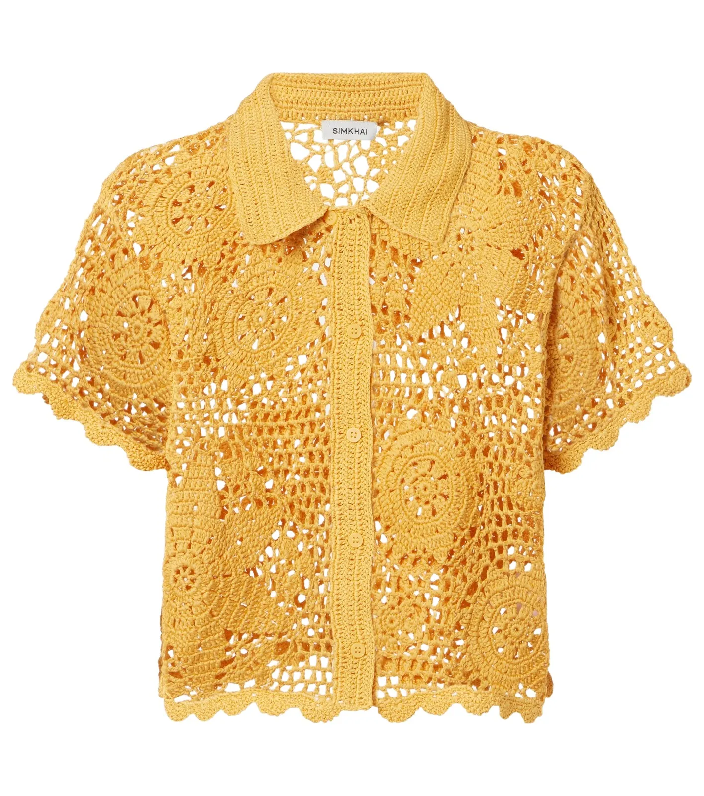 Macks floral crochet cotton shirt Macks floral crochet cotton shirt