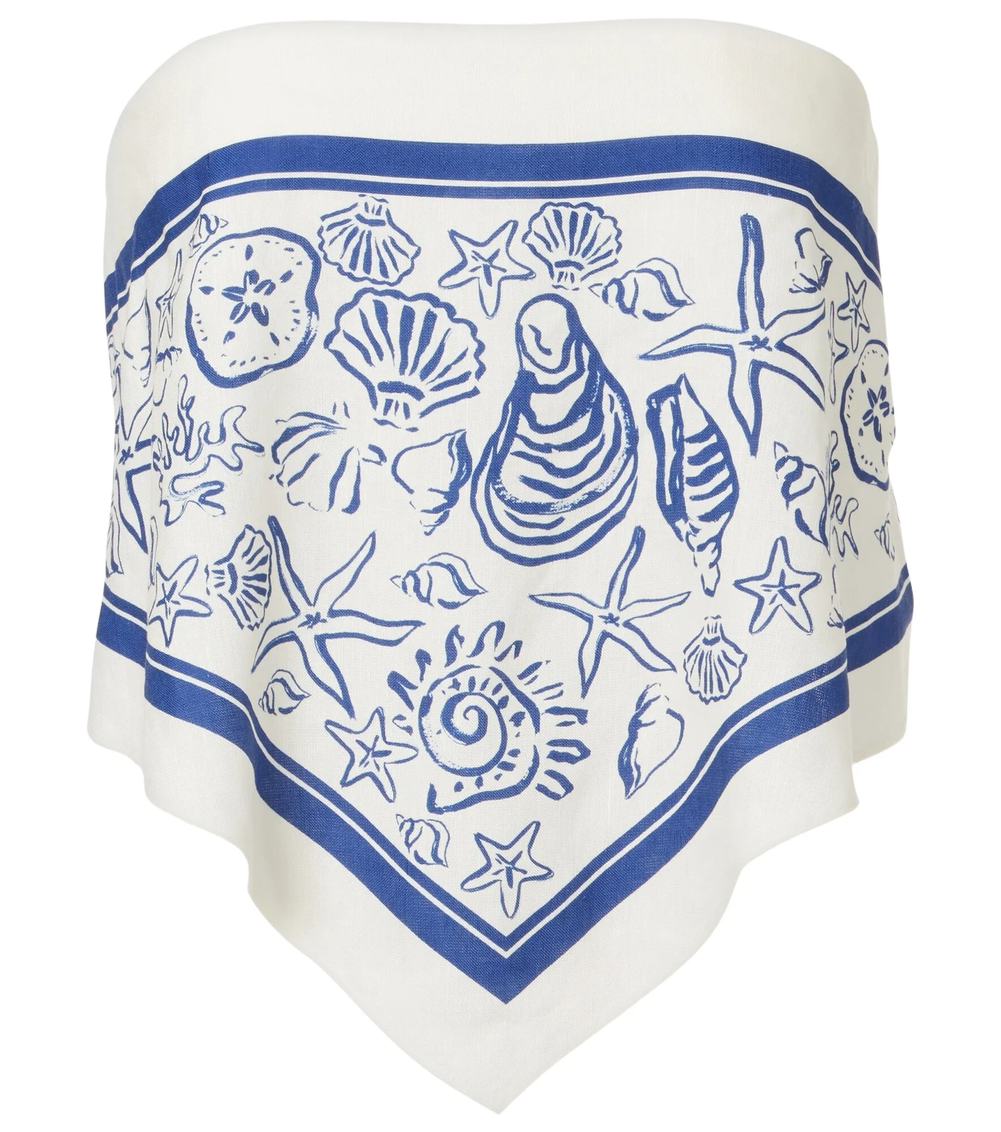 Simkhai Printed linen-blend bandeau top
