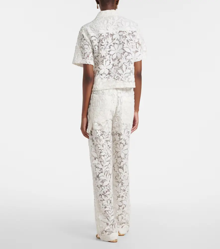 Simkhai Floral lace straight pants | Thumbnail 6 Simkhai Floral lace straight pants | Thumbnail 6