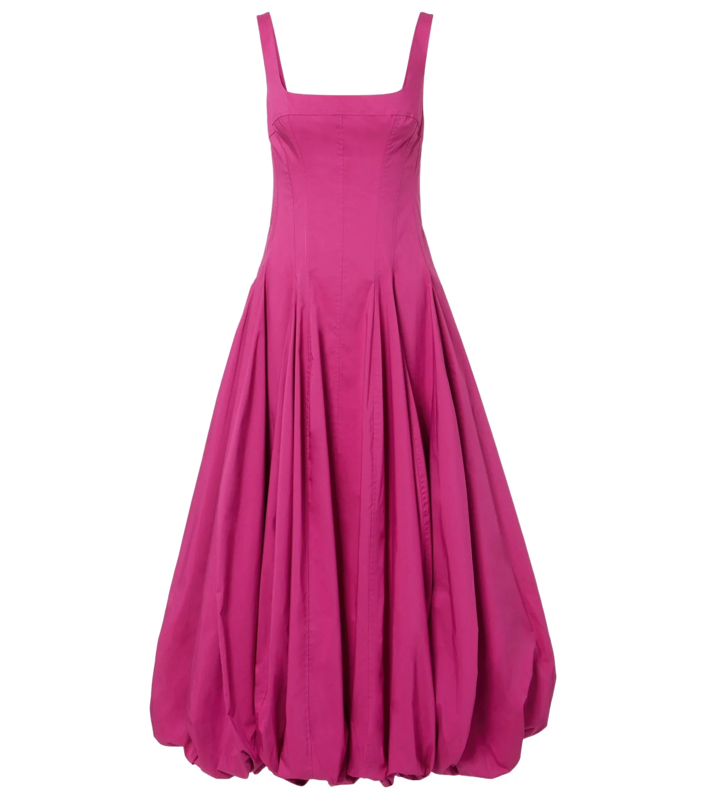 Cotton-blend midi dress