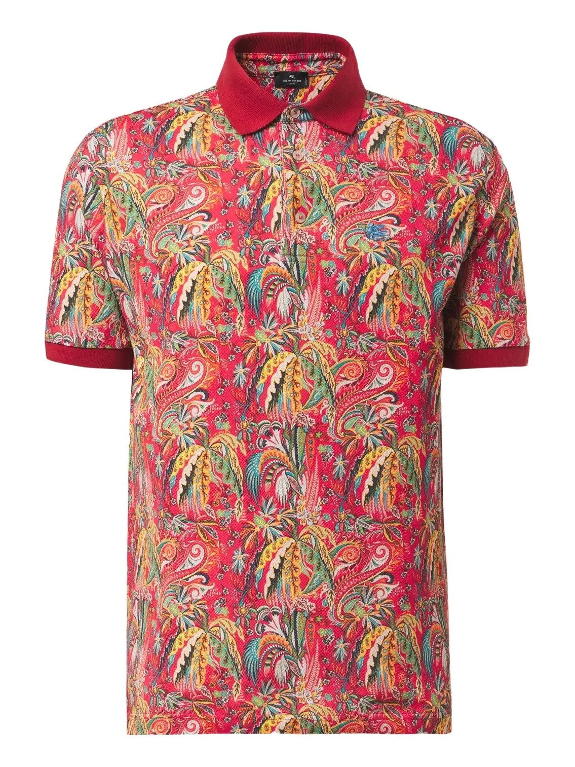 Paisley cotton piqué polo shirt Paisley cotton piqué polo shirt