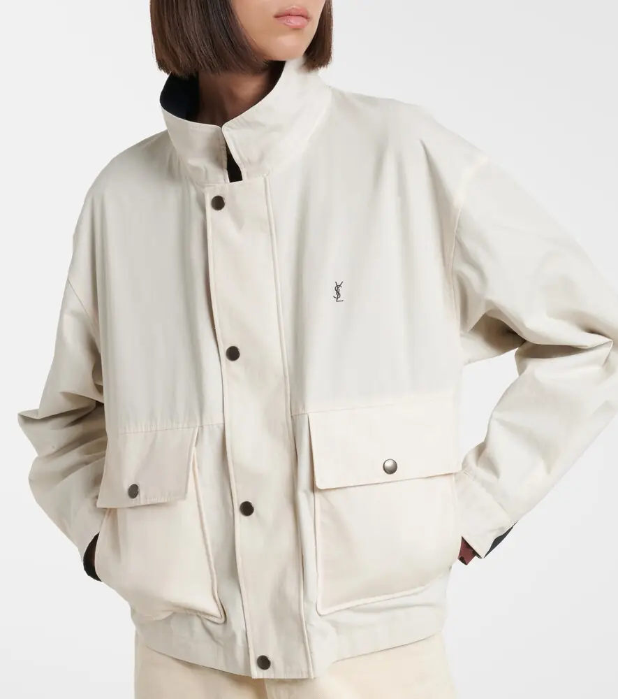 Saint Laurent Reversible cotton blouson jacket | Thumbnail 7 Saint Laurent Reversible cotton blouson jacket | Thumbnail 7