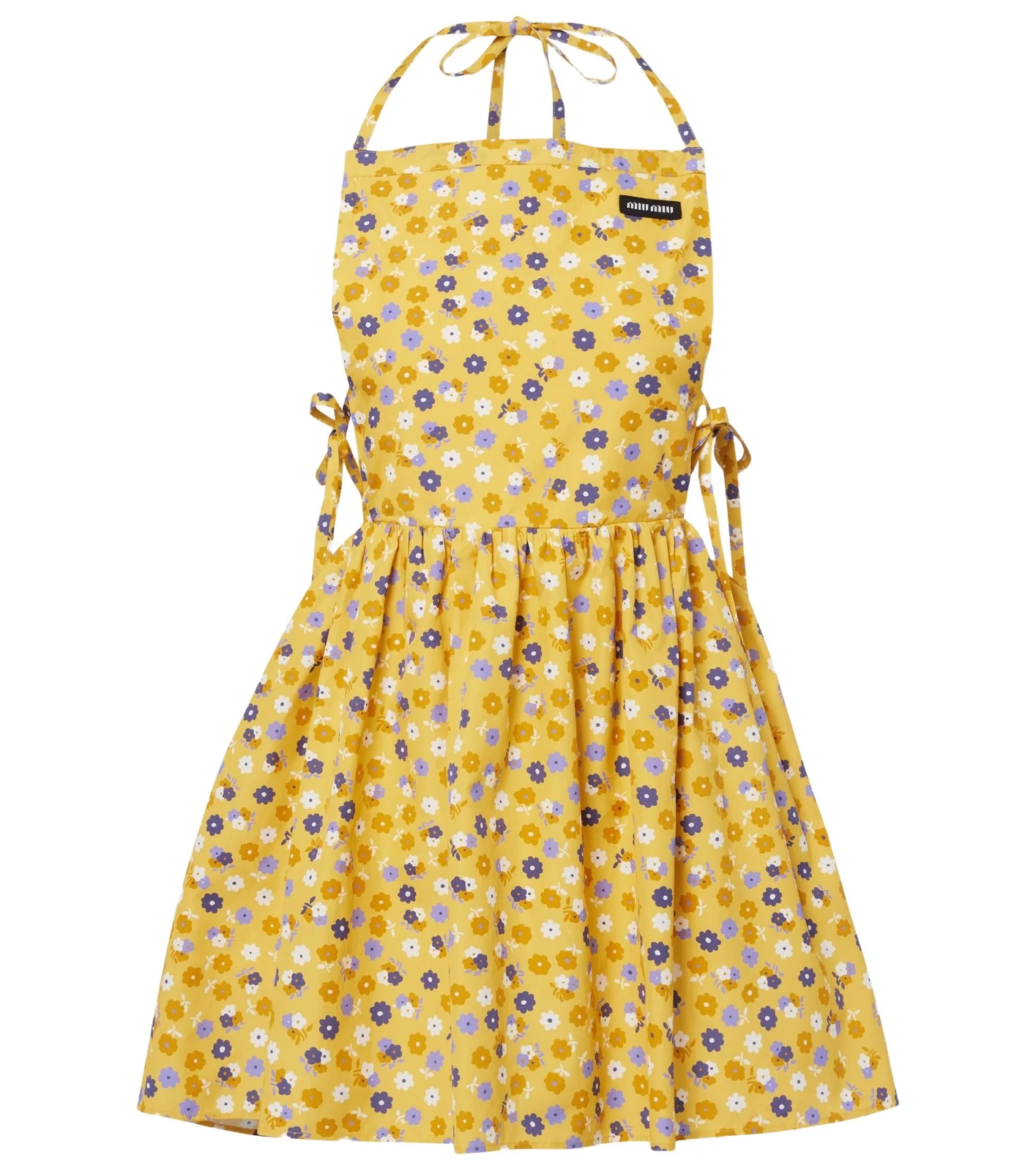 Floral open-back cotton poplin minidress Floral open-back cotton poplin minidress