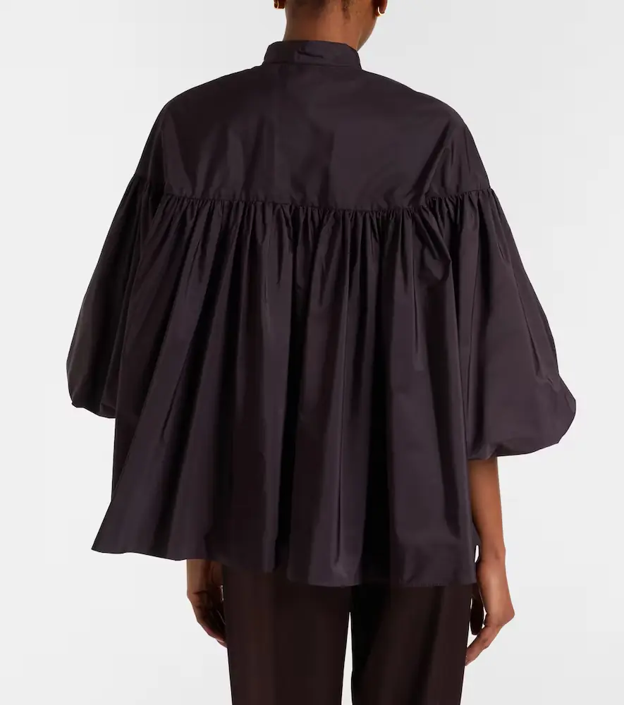 Max Mara Gathered taffeta shirt | Thumbnail 3