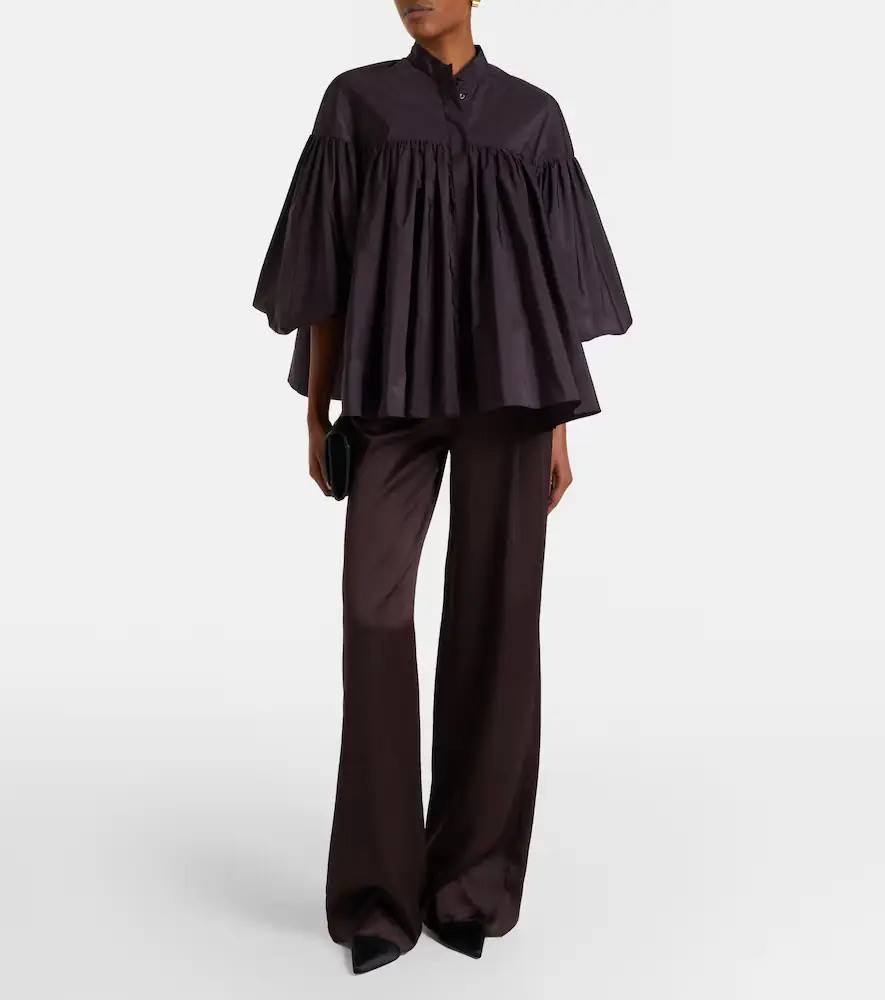 Max Mara Gathered taffeta shirt | Thumbnail 4