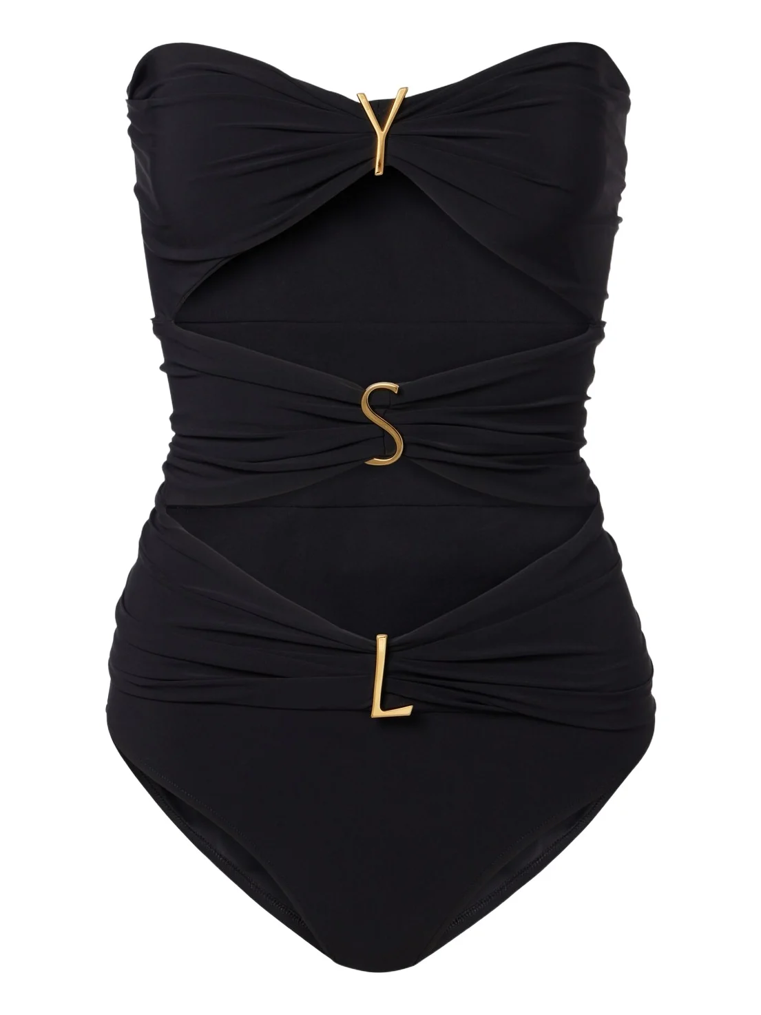 Saint Laurent Cutout embellished swimsuit