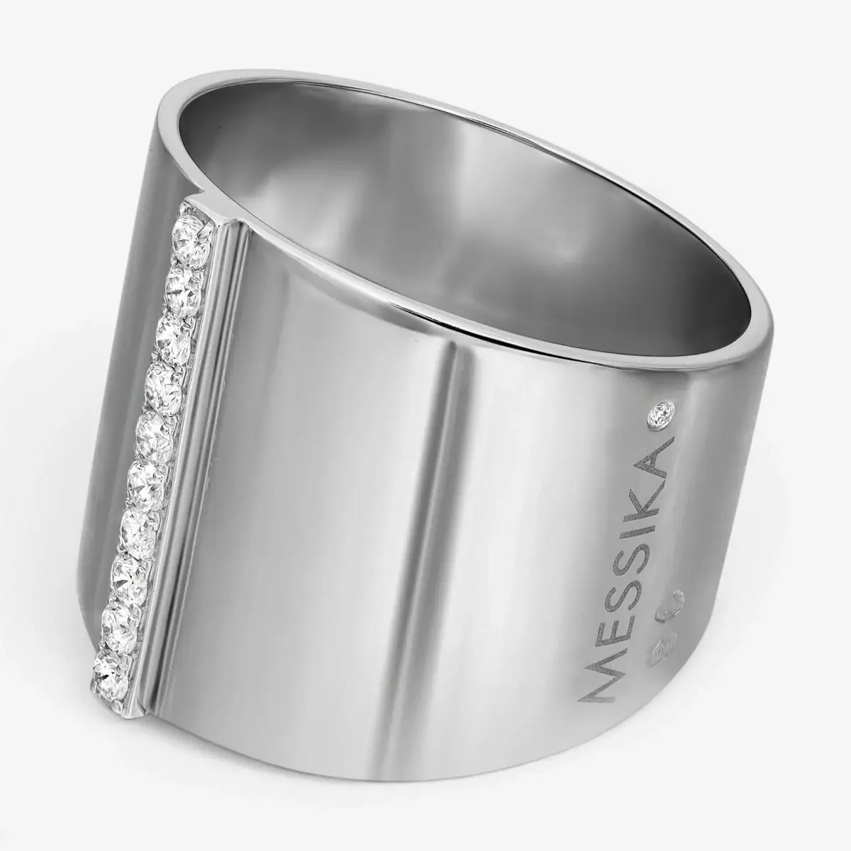 Messika Messika Kate 18K White Gold Diamond Wide Band Ring Sz. 6.75 by The Solist | Thumbnail 3