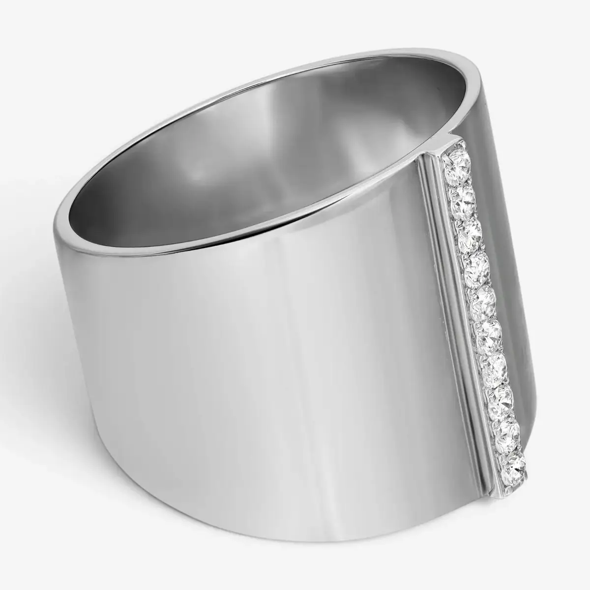 Messika Messika Kate 18K White Gold Diamond Wide Band Ring Sz. 6.75 by The Solist | Thumbnail 4