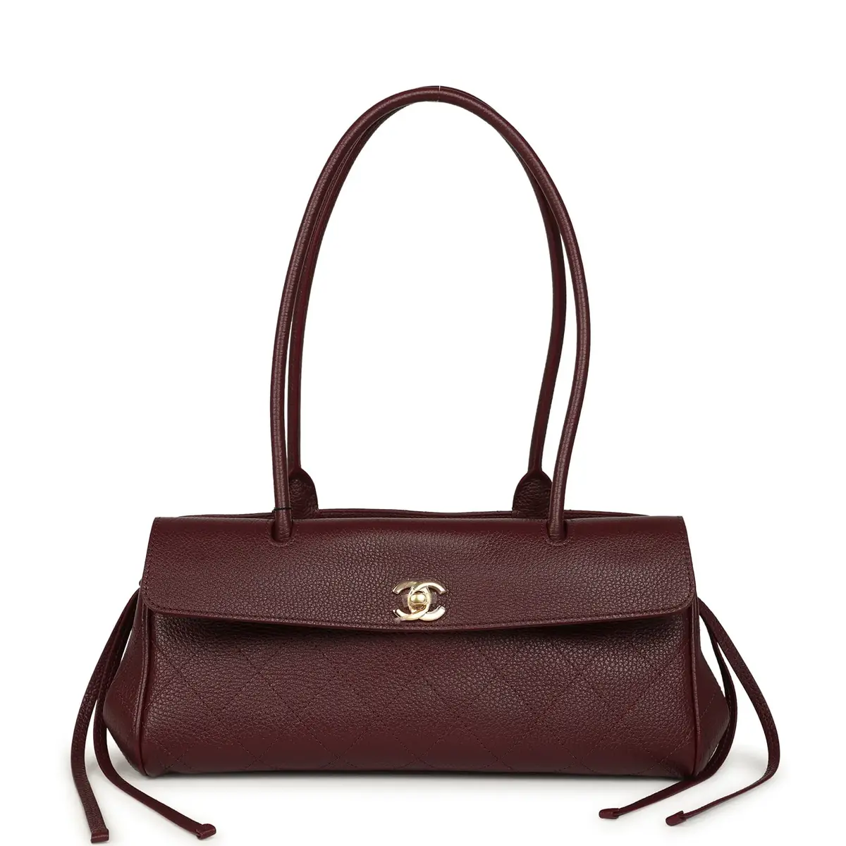 Chanel Chanel Small "Urban Essential" East West Shopping Tote Dark Burgundy Caviar Gold Hardware | Image 1 Chanel Chanel Small "Urban Essential" East West Shopping Tote Dark Burgundy Caviar Gold Hardware | Image 1