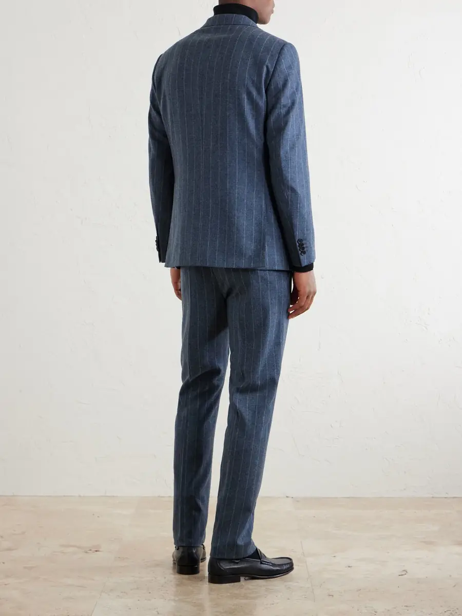 Caruso Norma Pinstripe Wool and Cashmere-Blend Suit Jacket - Men | Thumbnail 4
