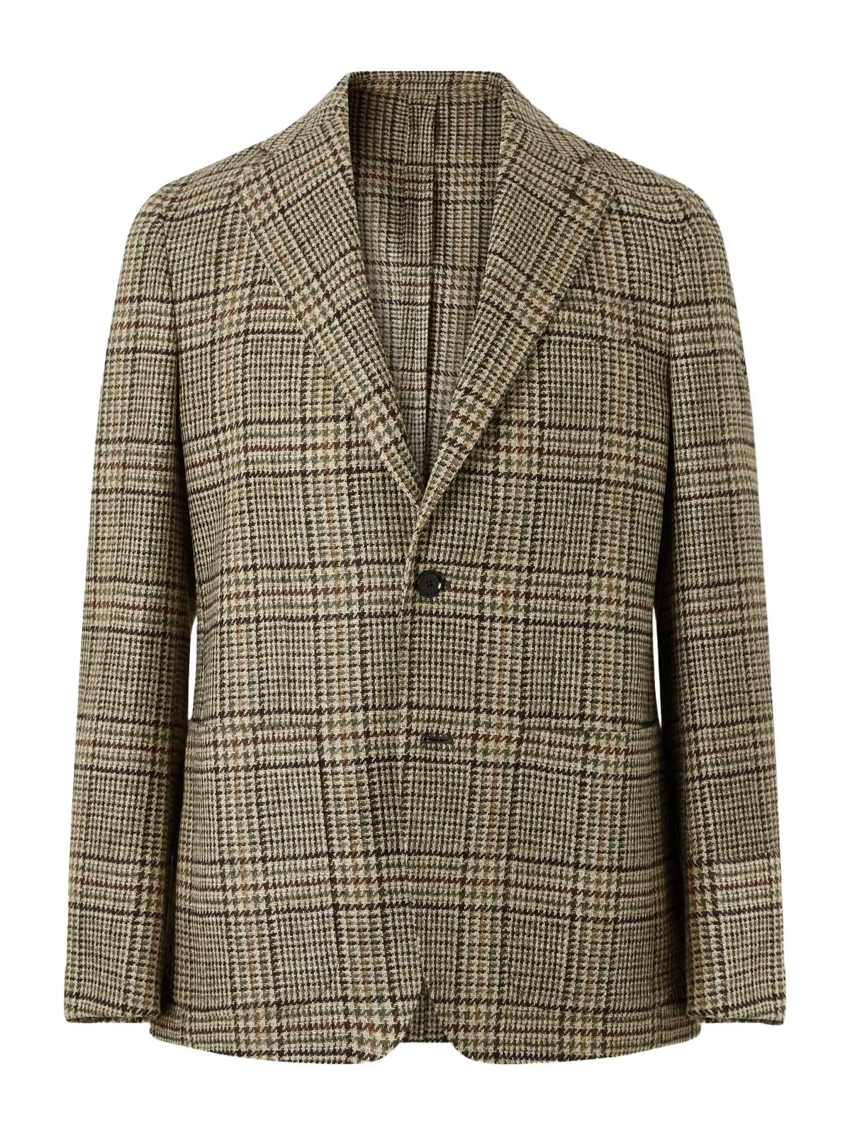 Caruso Butterfly Checked Wool Blazer - Men