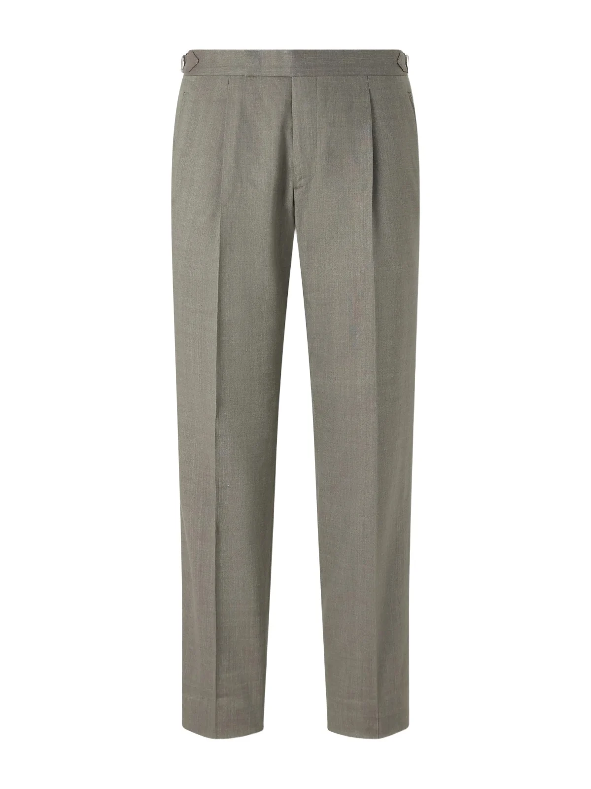 Straight-Leg Pleated Linen and Wool-Blend Suit Trousers - Men